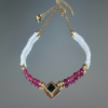 Ras du cou BALI ROYAL en RUBIS ROUGE